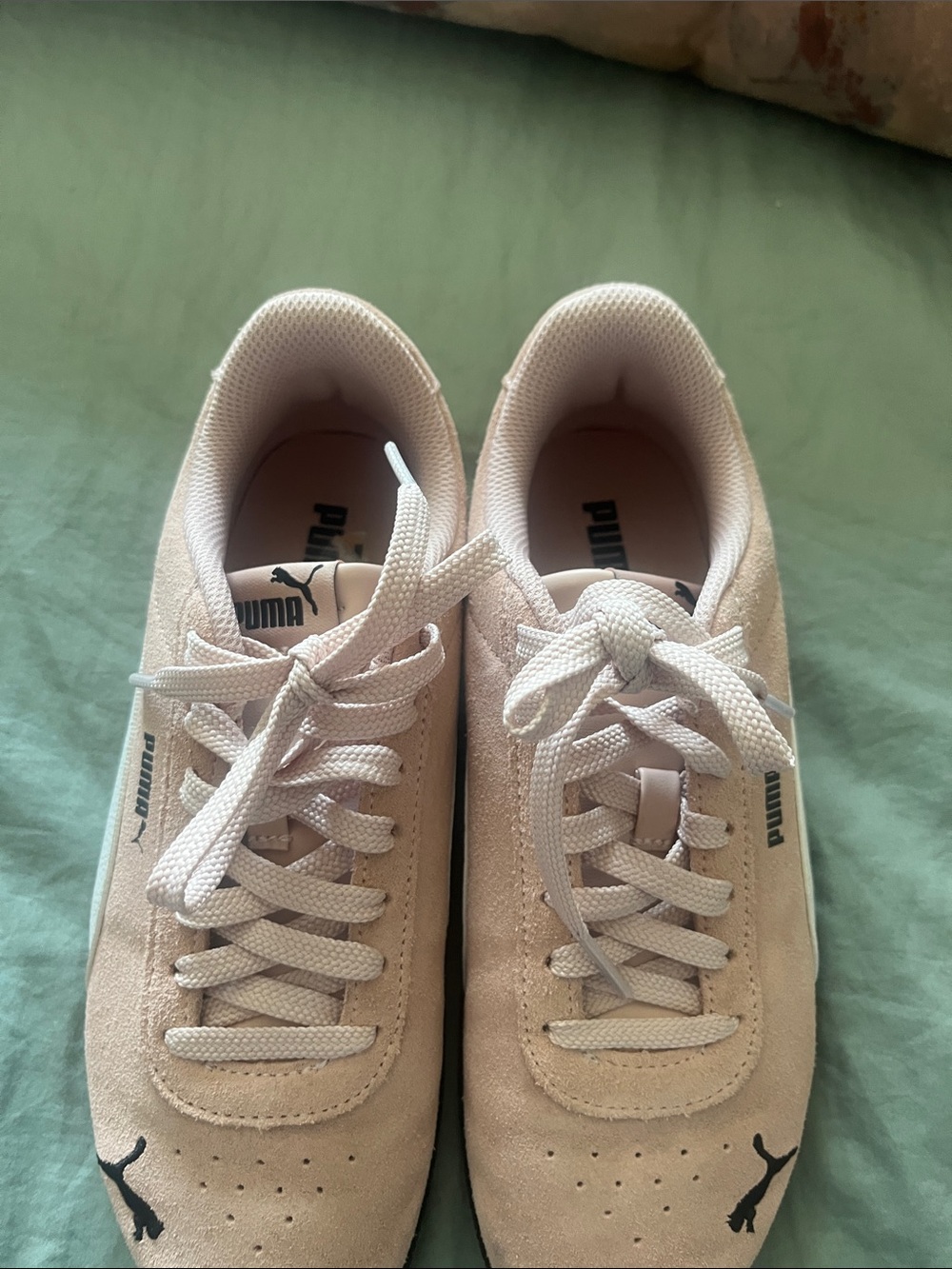 Puma Blush Pink Suede Low-Top Sneakers